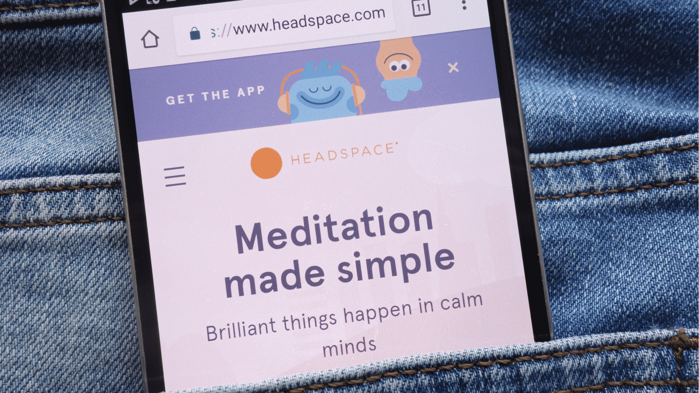 Alleviate stress by deep breathing with the Headspace or Calm app